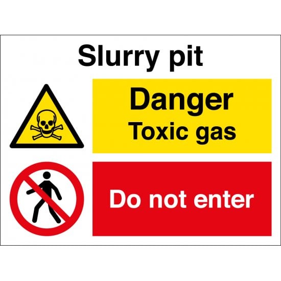 Slurry Pit Toxic Gas Do Not Enter Sign