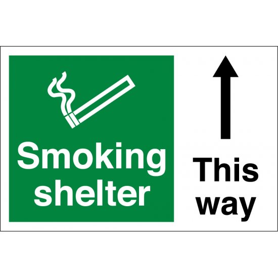 Smoking Shelter Arrow Up Signs