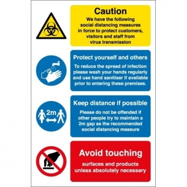 Social Distancing Measures Safety Signs
