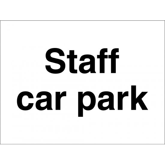 Staff Car Park Signs