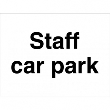Staff Car Park Signs