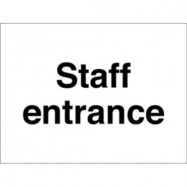 Staff Entrance Sign