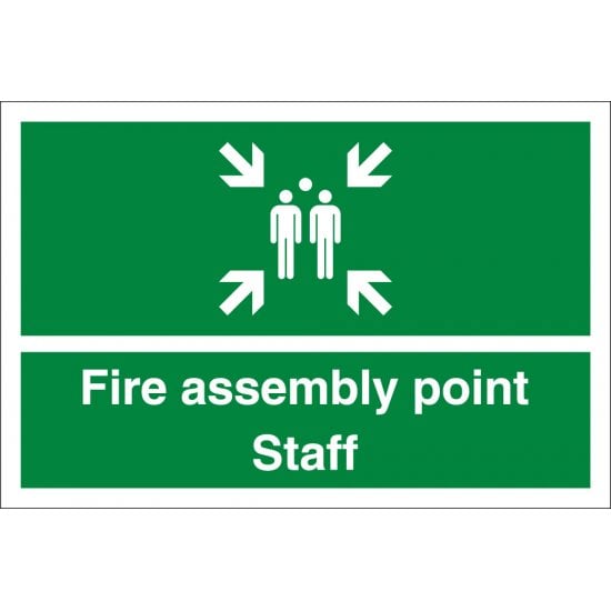 Staff Fire Assembly Point Sign