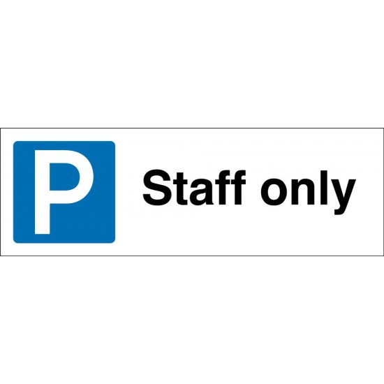 Staff Only Parking Signs