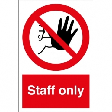 Staff Only Signs