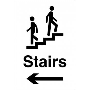 Stairs Arrow Left Sign