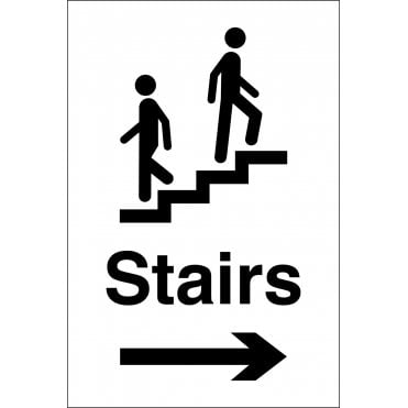 Stairs Arrow Right Sign