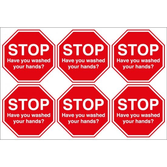Stop Have You Washed Your Hands Labels