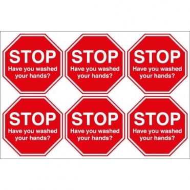 Stop Have You Washed Your Hands Labels