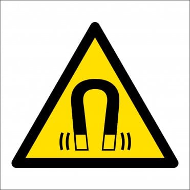 Material: 1mm Rigid Plastic Magnetic Field Warning Signs
