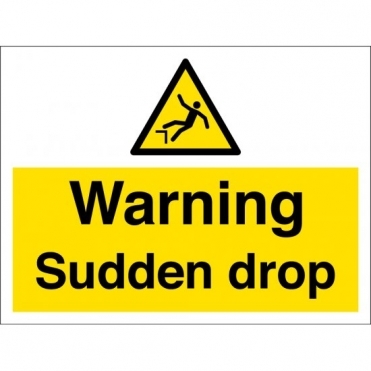 Size: 600mm x 450mm Drop Below Warning Signs