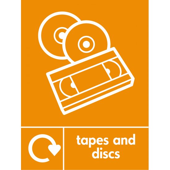 Tapes And Discs Recycling Signs