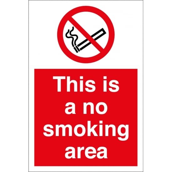 This Is A No Smoking Area Signs