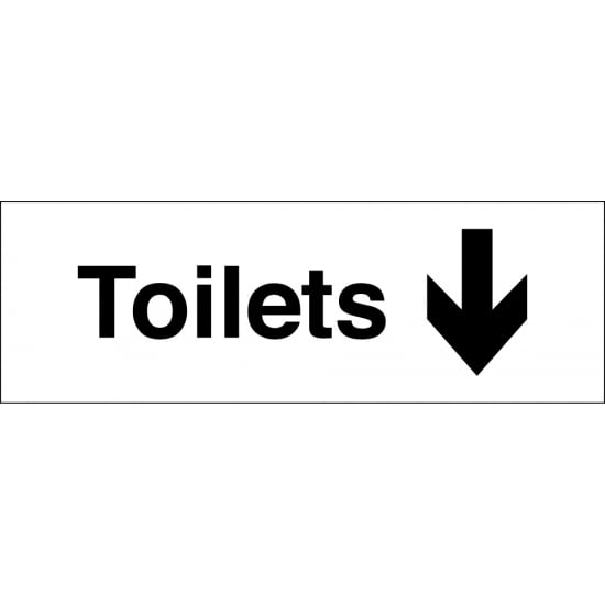 Toilets Arrow Down Signs