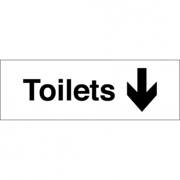 Toilets Arrow Down Signs