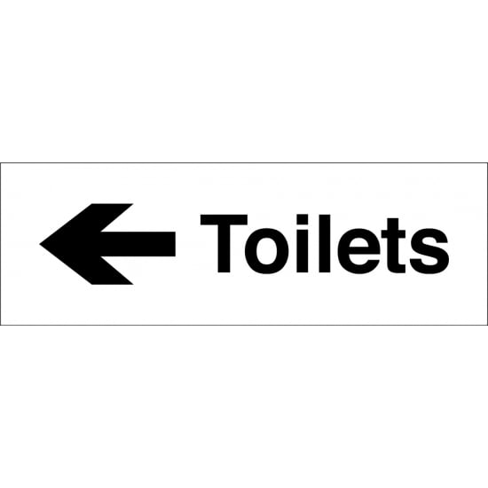 Toilets Arrow Left Signs