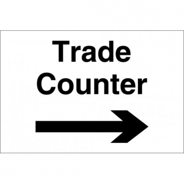 Trade Counter Arrow Right Signs