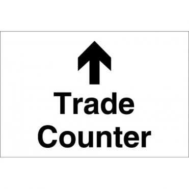 Trade Counter Arrow Up Signs