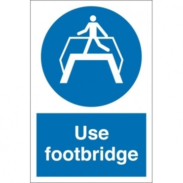 Use Footbridge Signs