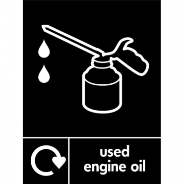 Used Engine Oil Waste Recycling Signs