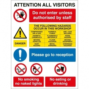 Vehicle Workshop Safety Signs