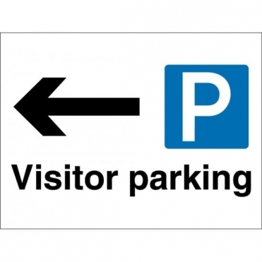 Visitor Parking Arrow Left Signs