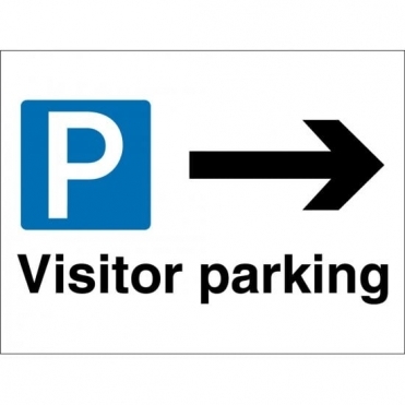 Visitor Parking Arrow Right Signs