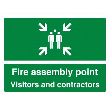 Visitors And Contractors Fire Assembly Point Sign