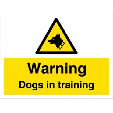 Warning Dogs In Training Signs