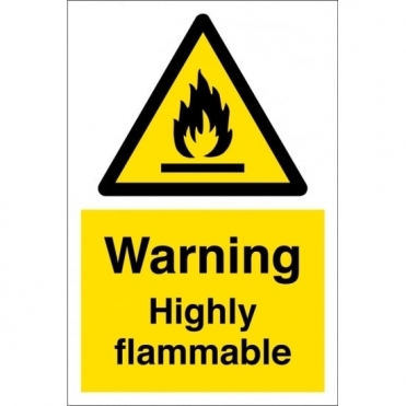 Size: 300mm x 400mm Flammable Warning Signs