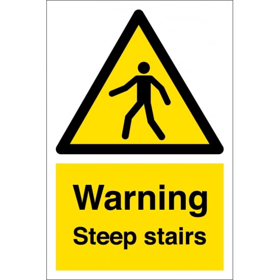 Warning Steep Stairs