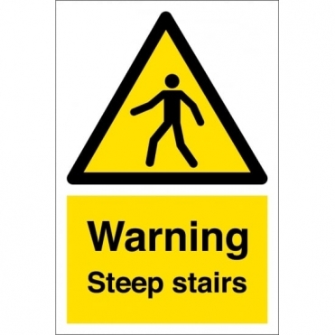 Warning Steep Stairs