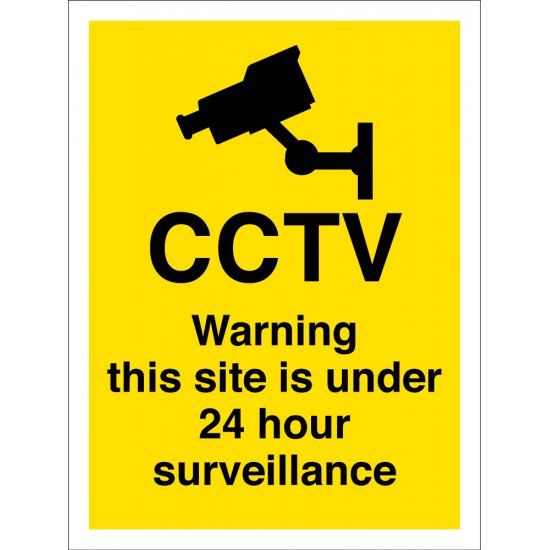 Warning This Site Is Under 24 Hour Surveillance Signs