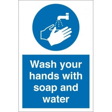 Wash Your Hands With Soap And Water Signs
