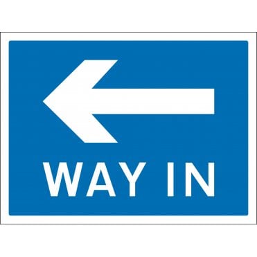 Way In Arrow Left Sign