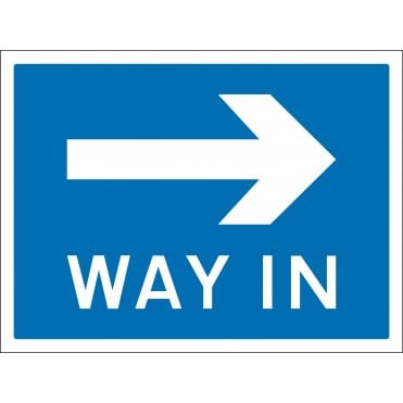Way In Arrow Right Sign