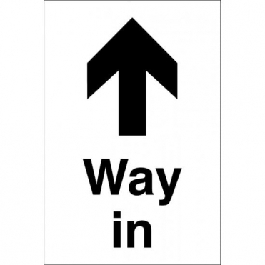 Way In Arrow Up Signs