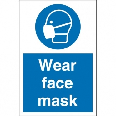Size: 400mm x 600mm Face Protection Signs