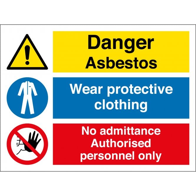 Wear Protective Clothing Asbestos Signs