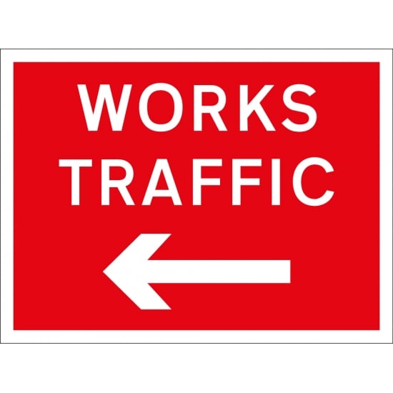 Works Traffic Arrow Left Signs