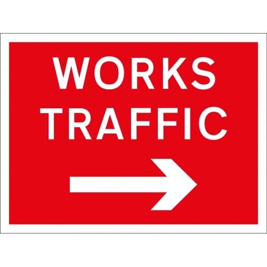 Works Traffic Arrow Right Signs