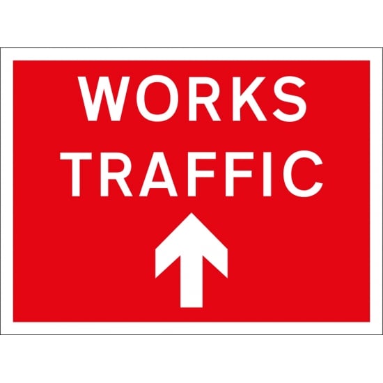 Works Traffic Arrow Up Signs